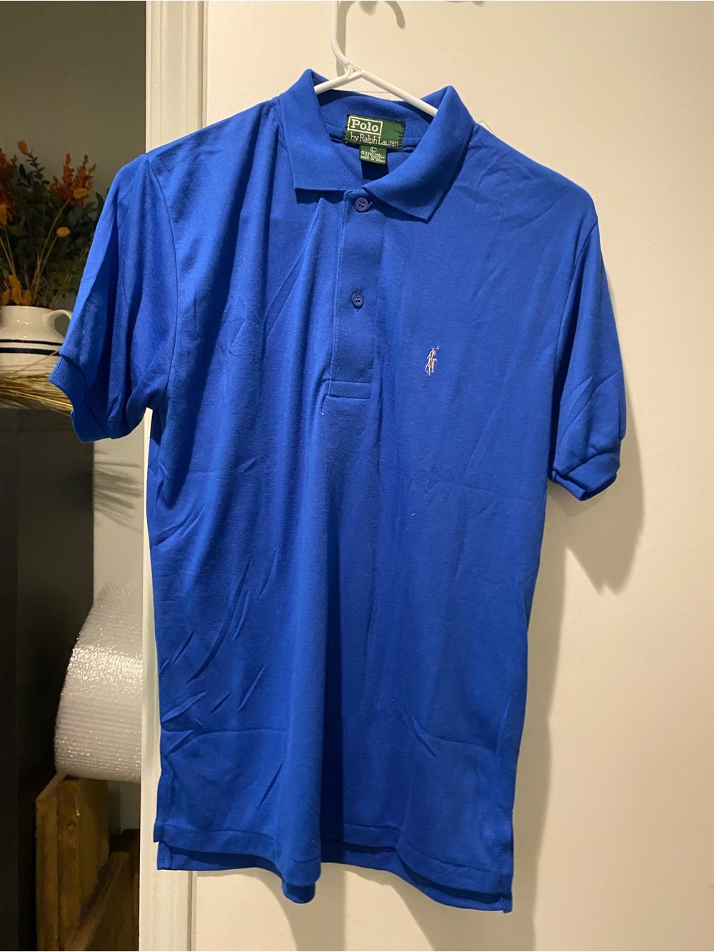 Polo by Ralph Lauren Women’s L Blue Short Sleeve Solid Knit Polo